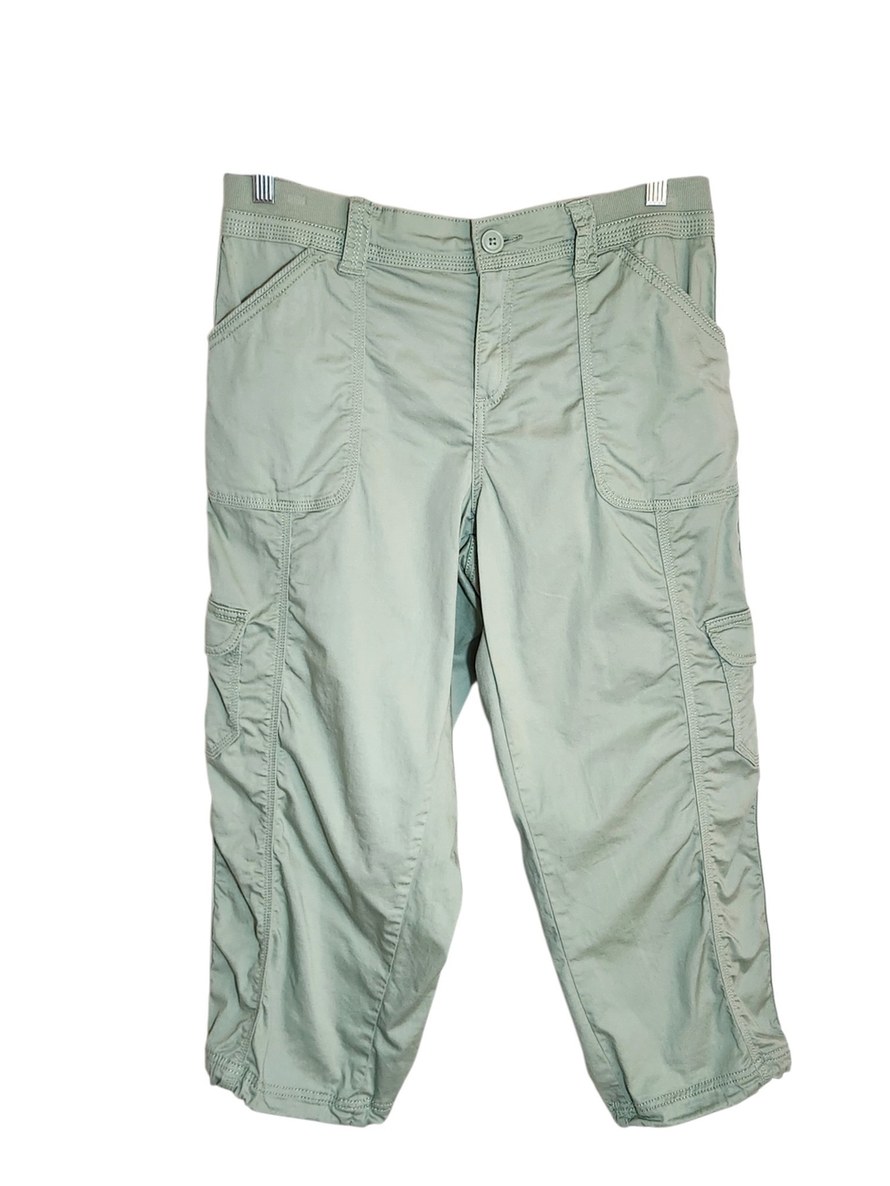 Style and Co Light Green Cargo Capri Pants Size 10